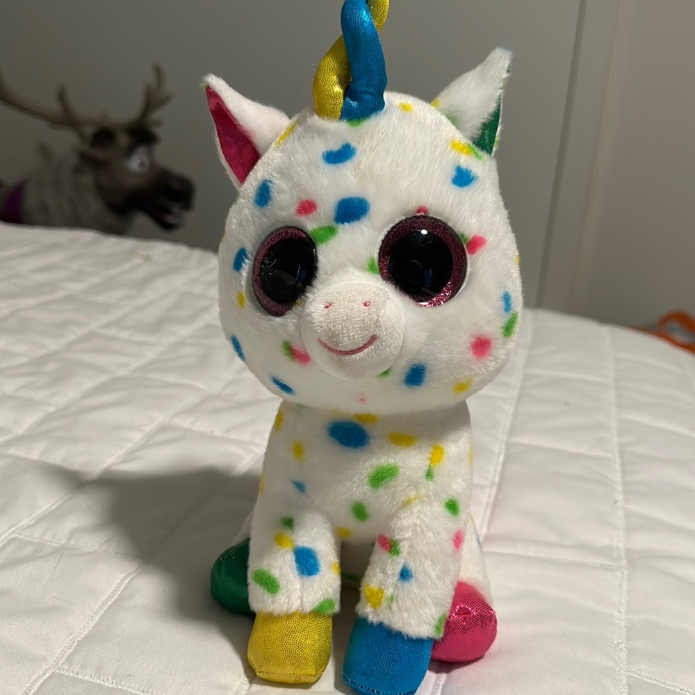 Ty VelveTy Beanie Boo Harmonie Unicorn Plush 8"